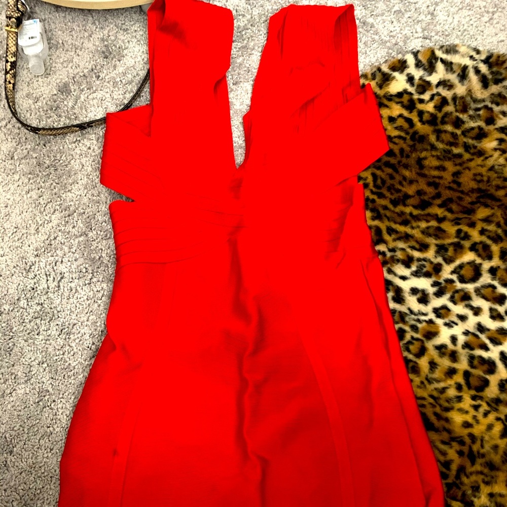 Read bandage Dress